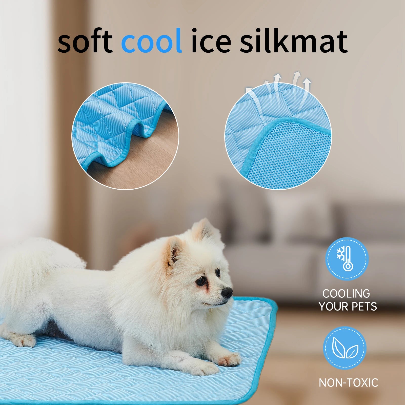 Cooling Dog Mat - Breathable & Washable Summer Pad for All Pets