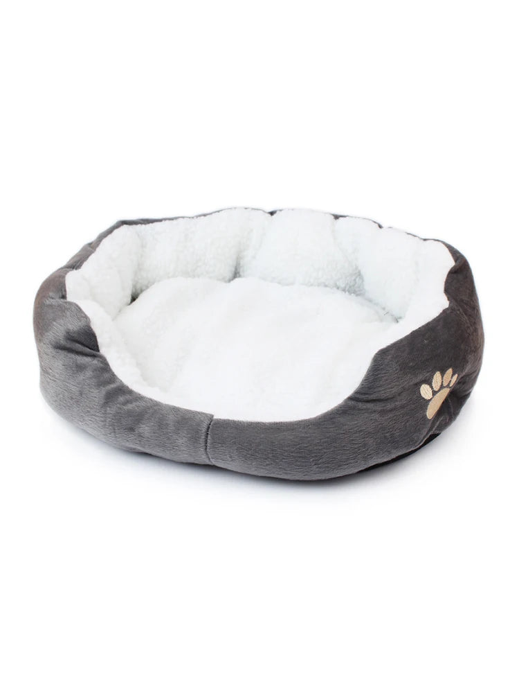 Warm Plush Dog Sofa Bed - Washable & Cozy for Small Pets