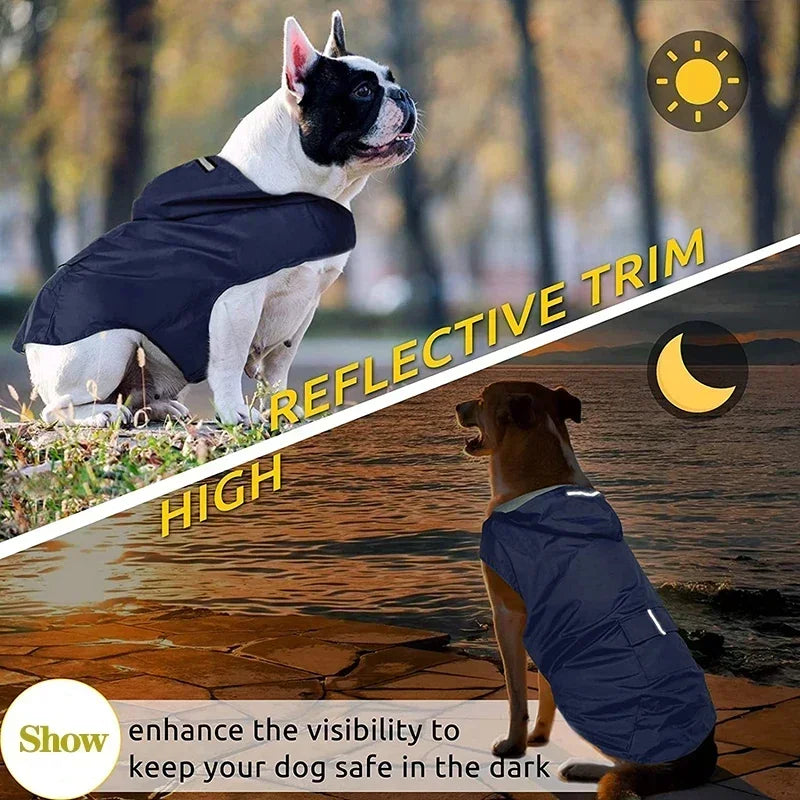 Waterproof Reflective Dog Raincoat - For Small to Large Breeds