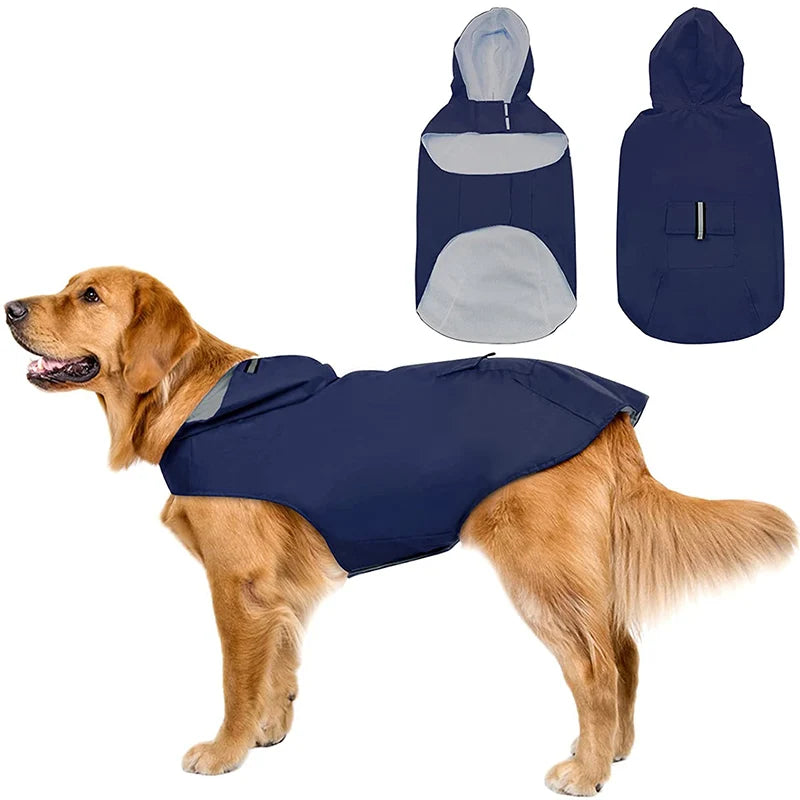 Waterproof Reflective Dog Raincoat - For Small to Large Breeds