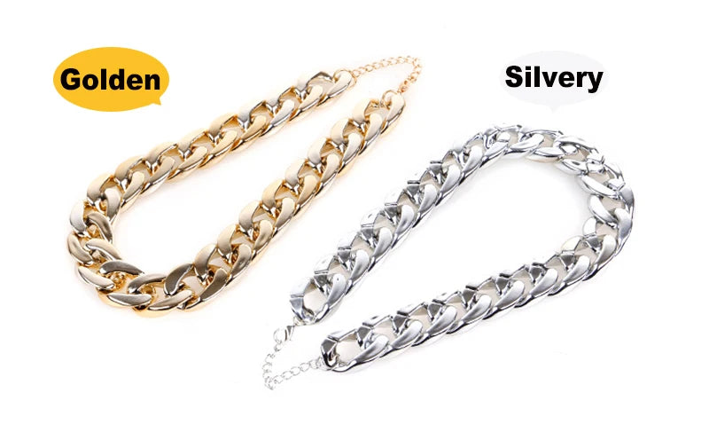 Fashion Dog Chain Collar - Gold/Silver Plated for Small & Medium Dogs