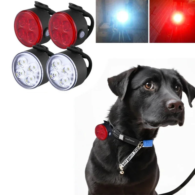 LED Pet Safety Light - USB Rechargeable with 4 Modes for Outdoor Use