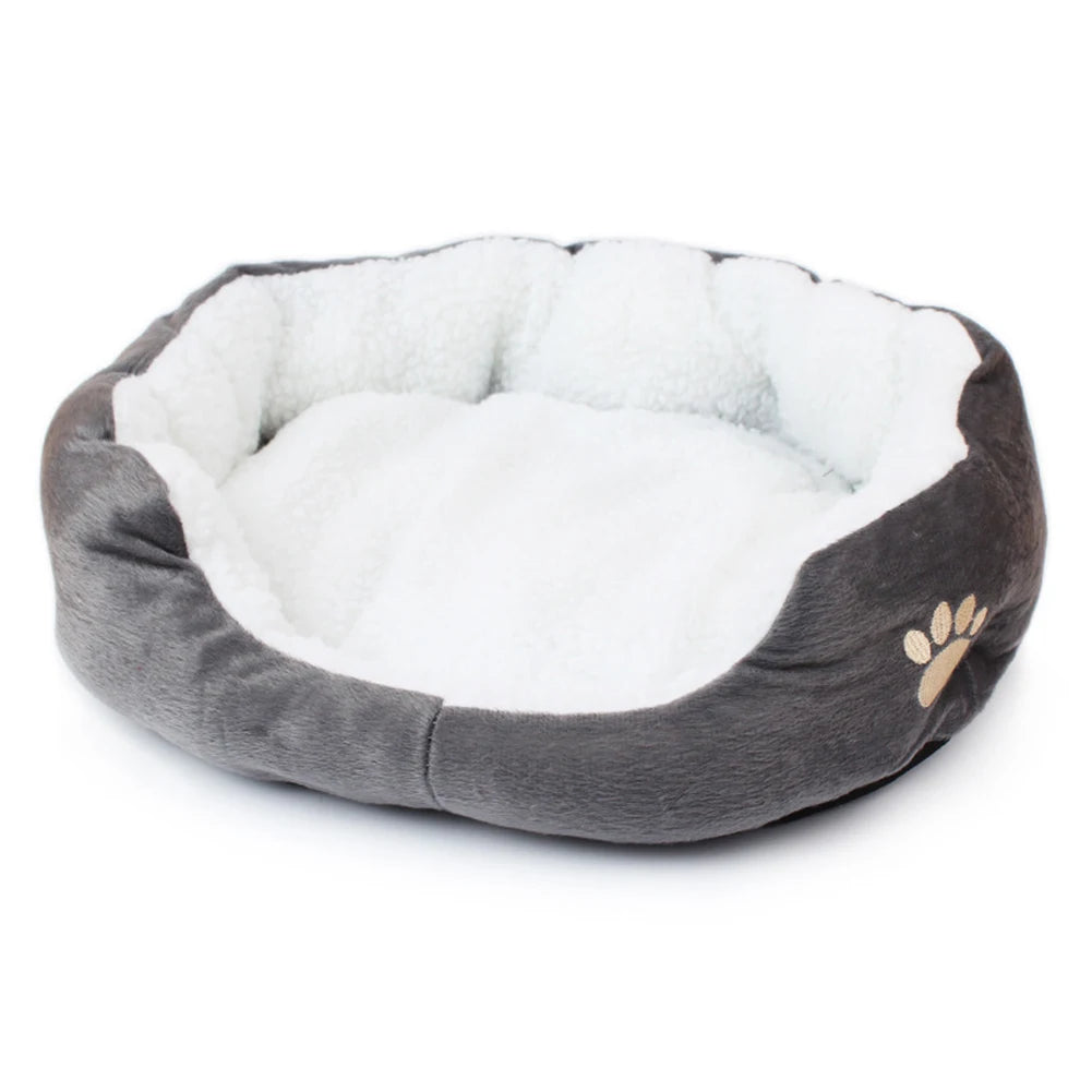 Warm Plush Dog Sofa Bed - Washable & Cozy for Small Pets