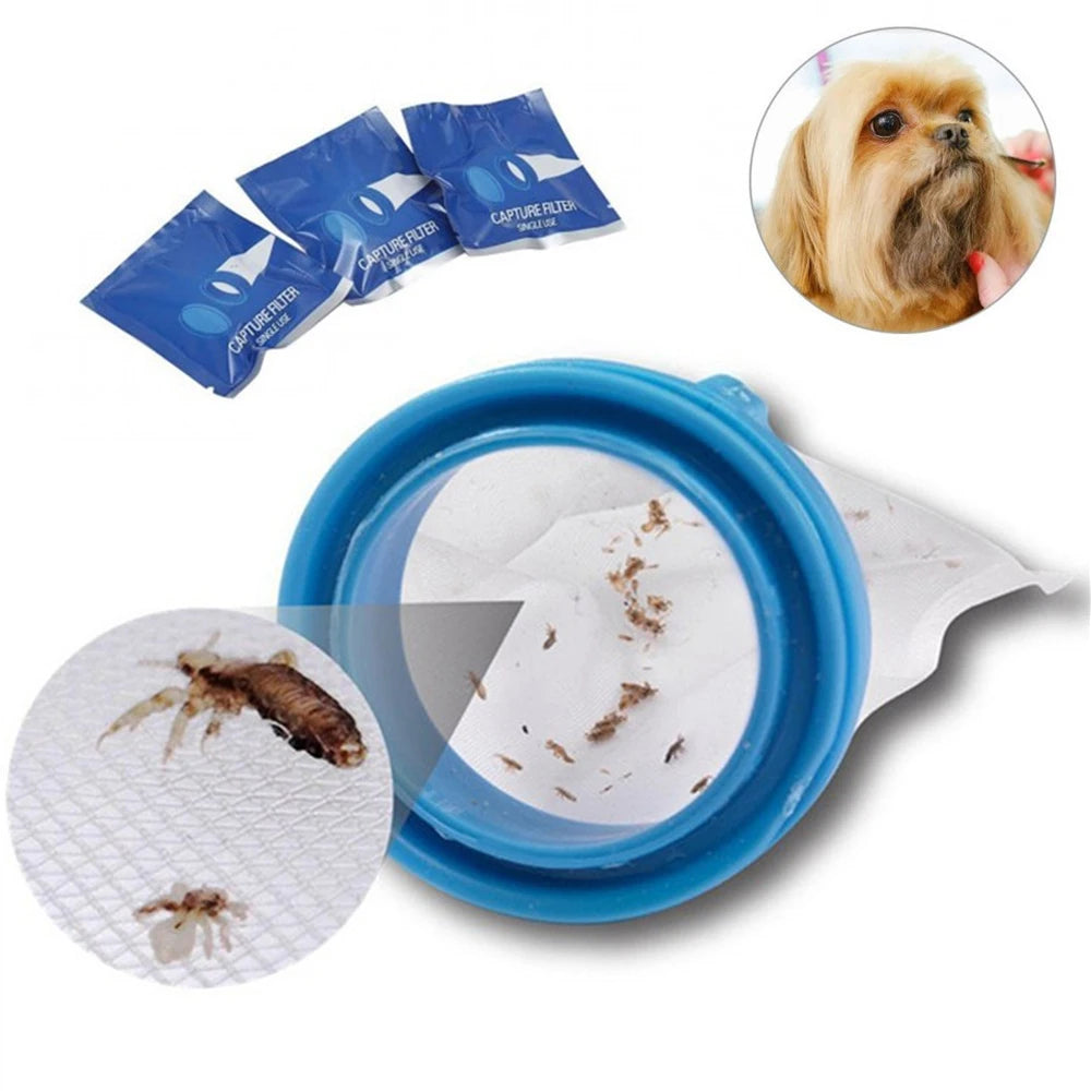 Electric Lice Removal Kit for Pets - Snap-On Filters & Comb Set