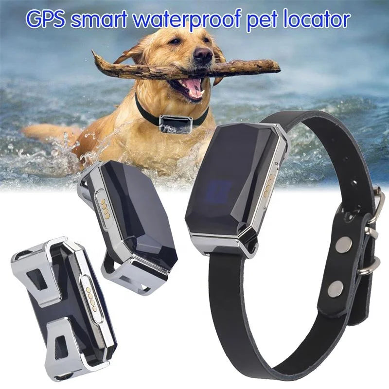 GPS Pet Tracker Collar - Waterproof with Real-Time Tracking