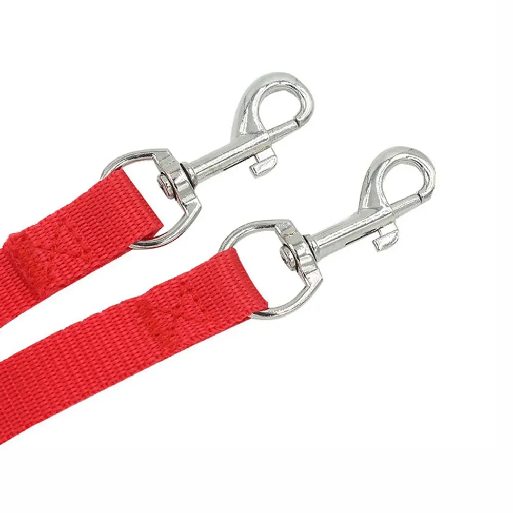 Dual Dog Leash Coupler - Nylon Double Leash for Walking Two Dogs