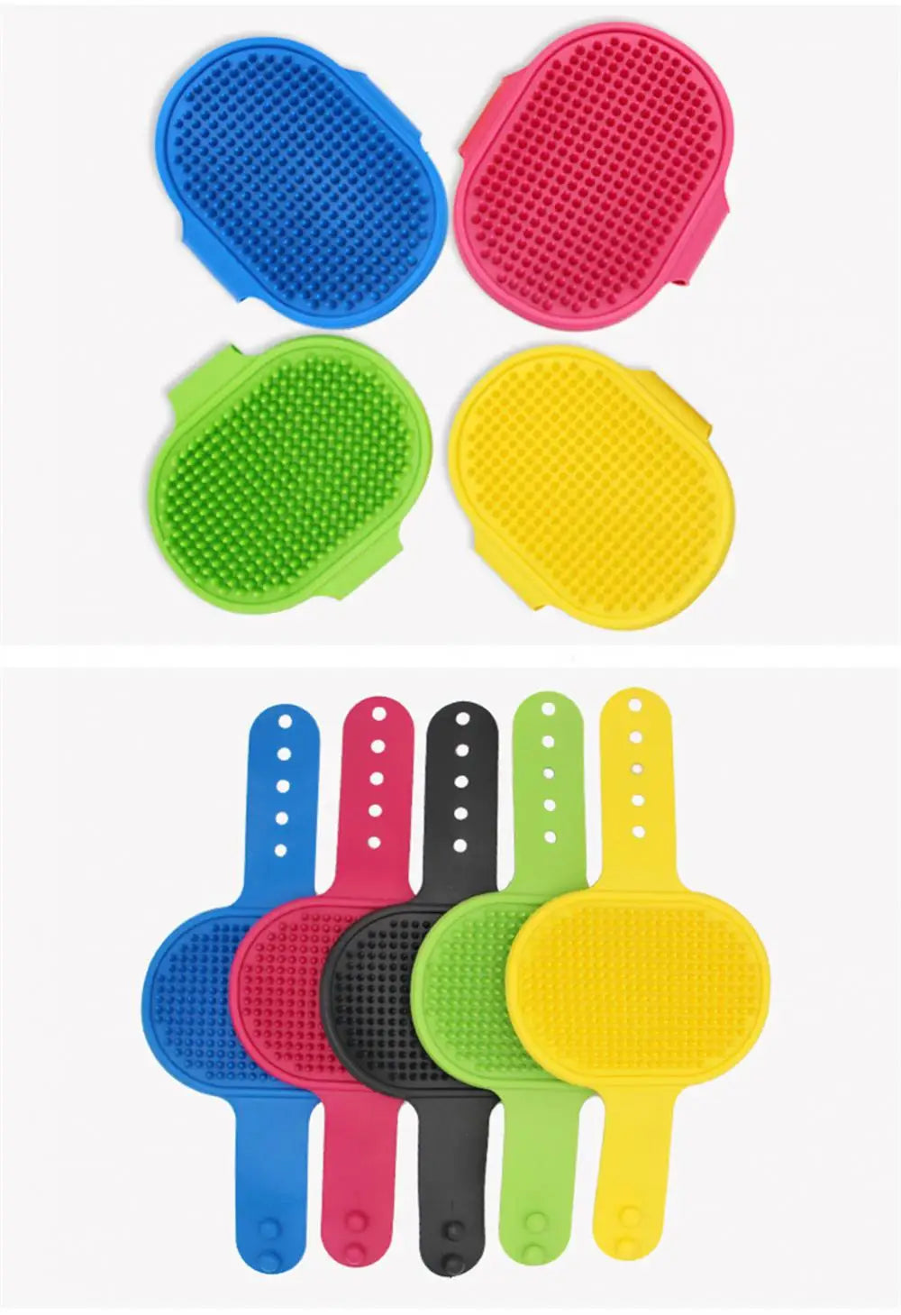 Soft Rubber Pet Brush – Silicone Bath Comb for Dogs and Cats