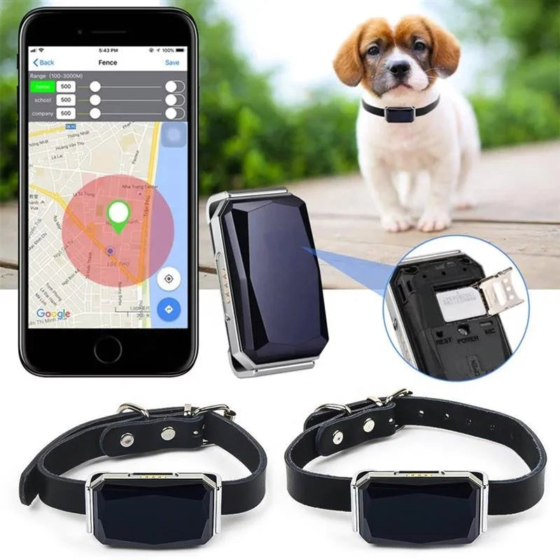 GPS Pet Tracker Collar - Waterproof with Real-Time Tracking