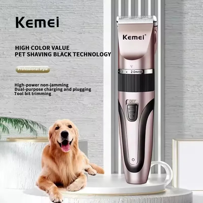 Professional Pet Grooming Clipper Kit - Rechargeable Dog & Cat Hair Trimmer