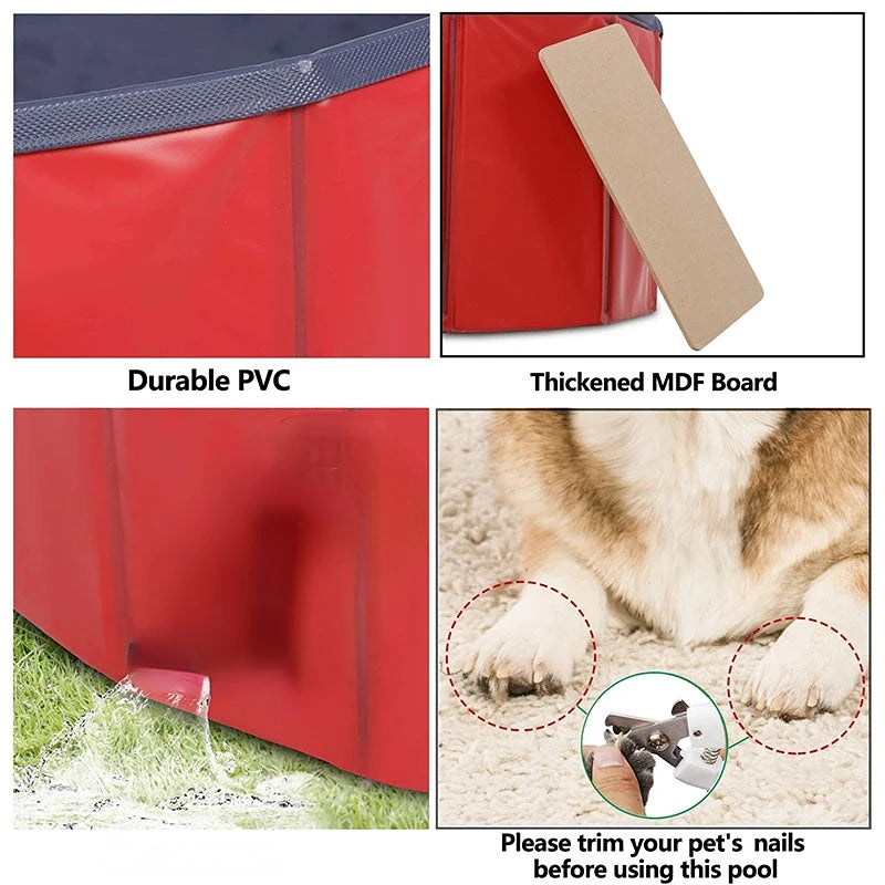 Collapsible Foldable Dog Bath Tub - Perfect Pool for Pets