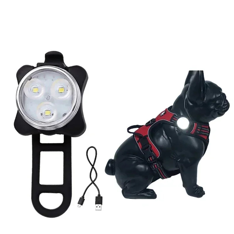 LED Pet Safety Light - USB Rechargeable with 4 Modes for Outdoor Use